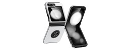 For Moto Flip 5 CHIEF Oil Painted Magnetic Ring Stand Hybrid Case Cover - Silver