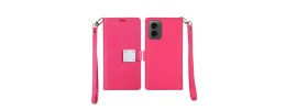 For Moto G Stylus 5G 2025 Wallet ID Card Holder Case Cover - Hot Pink