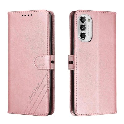 For Moto G Stylus 5G 2025 Wallet ID Card Holder Case Cover - Rose Gold