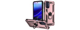 For Moto G Stylus 5g 2022 Ring Magnetic Kickstand Hybrid Case Cover - Rose Gold