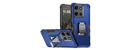 For Motorola Edge 2025 OPTIMUM Magnetic Ring Stand Hybrid  Case Cover - Blue