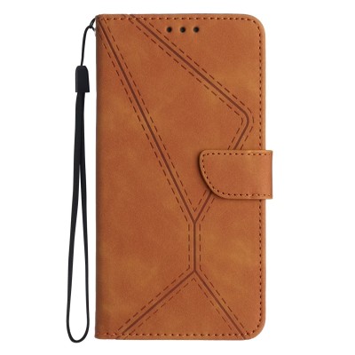 For Motorola G POWER 5G (2023) Luxury Wallet Card ID Zipper Money Holder Case Cover - Brown
