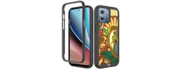 For Motorola G Stylus 5G (MultiCarrier 6.6" 16MP Camera) 2023 Exotic ShockProof Design Hybrid Case Cover - Exotic Floral