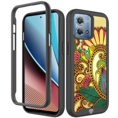 For Motorola G Stylus 5G (MultiCarrier 6.6" 16MP Camera) 2023 Exotic ShockProof Design Hybrid Case Cover - Exotic Floral
