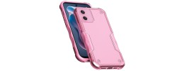 For Motorola Moto G Play 2024 METKASE Exquisite Tough Shockproof Hybrid Case Cover in Premium Slide-Out Package - Pink