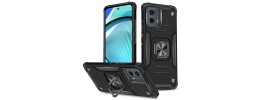 For Motorola Moto G Power 5g 2024 Robust Magnetic Kickstand Hybrid Case Cover - Black