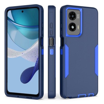 For Motorola Moto G Stylus 5G 2024 Ring Magnetic Kickstand Hybrid Case Cover - Blue