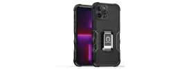 For iPhone 13 Pro Max Optimum Magnetic RingStand Case Cover - Black