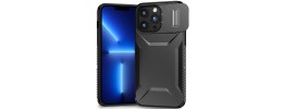 For iPhone 13 Pro Max Ultimate U Design Hybrid with Camera Window Covering - Black
