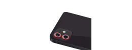 For iPhone 11 2 Camera Colored Edged Tempered Glass - Red