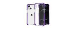 For Apple iPhone 11 (XI6.1) Acrylic Tough 2.5mm Transparent ShockProof Hybrid Case Cover - Purple
