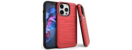 For iPhone XR Core [Magnetic Circle] Colorful Buttons Thick 2mm Hybrid - Red