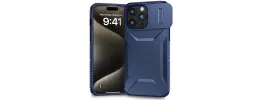 For iP15 Pro Max Ultimate U Design Hybrid with Camera Window Covering - Dark Blue