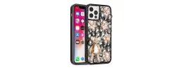 For Apple iPhone 11 (XI6.1) Full Diamond with Ornaments Case Cover - Black Panda Floral