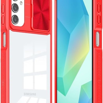 [METKASE] For Samsung A16 5G METKASE Fusion Transparent Clear Hybrid - Red