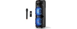GD2152 - DOUBLE 12 INCH WITH TWO WIRELESS MIC;POWER:40W BATTERY:7.4V/5400MAH)