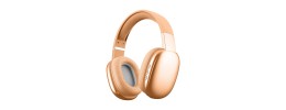 GG PLATINUM VIBE Wireless Over Ear Bluetooth Headphones with Microphone Noise Reduction Bluetooth Wired Micro SD - BEIGE (E3 GG-6)