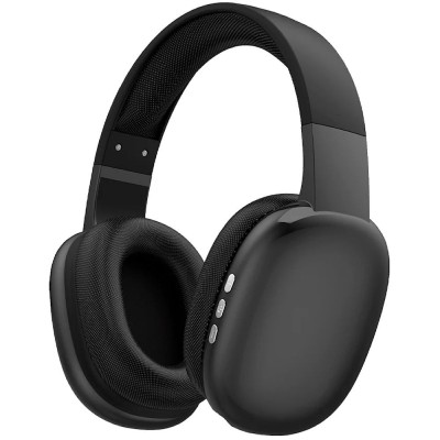 GG PLATINUM VIBE Wireless Over Ear Bluetooth Headphones with Microphone Noise Reduction Bluetooth Wired Micro SD - Black (E3 GG-1)