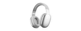 GG PLATINUM VIBE Wireless Over Ear Bluetooth Headphones with Microphone Noise Reduction Bluetooth Wired Micro SD - SILVER (E3 GG-7)