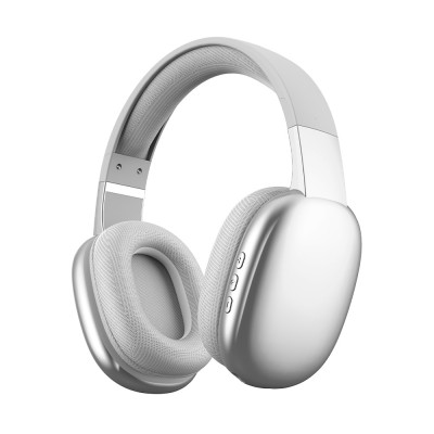 GG PLATINUM VIBE Wireless Over Ear Bluetooth Headphones with Microphone Noise Reduction Bluetooth Wired Micro SD - SILVER (E3 GG-7)