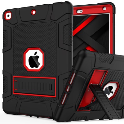 IPAD 10.2 Inch Rugged Case w/ Kick Stand Red Edge