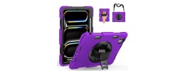 IPAD AIR 10.9 Inch Rugged Case w/ Kick Stand Purple Edge