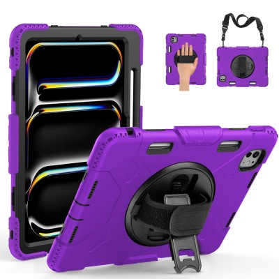IPAD AIR 10.9 Inch Rugged Case w/ Kick Stand Purple Edge
