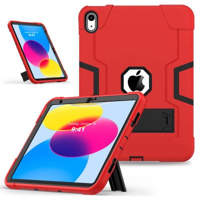 IPAD AIR 10.9 Inch Rugged Case w/ Kick Stand Red Edge
