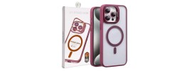 IPH15 Pro Max 6.7 Clear Bumper Case w/Magsafe Ring Stand G