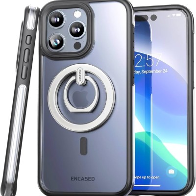 IPH15 Pro Max 6.7 Clear Bumper Case w/Magsafe Ring Stand p