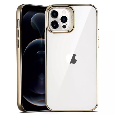 Iphone 12/Iphone12 pro Brushed Metallic Case W/ Edge and K