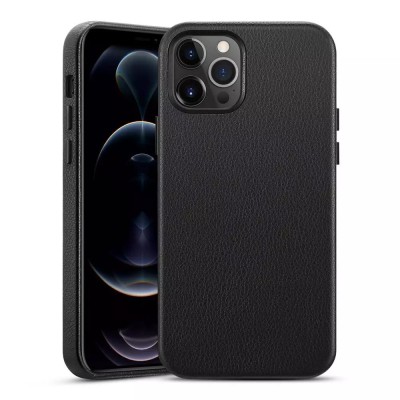 Iphone 12/Iphone12 pro Leather Wallet Pouch Black (Retail