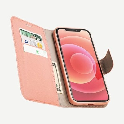 Iphone 12/Iphone12 pro Leather Wallet Pouch Hot Pink (Reta