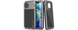 Iphone 12/Iphone12 pro New Texture Brushed Metal case, Bla