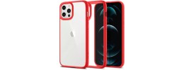 Iphone 12/Iphone12 pro New Texture Brushed Metal case, Red