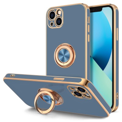 Iphone 13 Mini (5.4") New Matte Design Brush Case with Ring