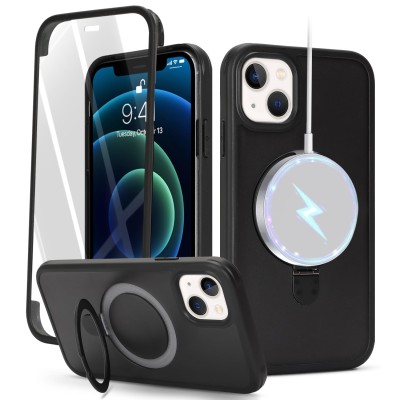 Iphone 13 Mini (5.4") New Texture Magnet Ring Stand Cases