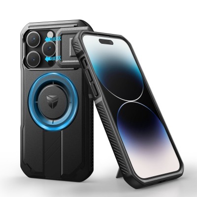 Iphone 14 6.1 2022 Magnetic Kickstand W/ Sliding Camera Cove