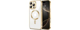 Iphone 14 6.1 2022 Chrom Clear Case w/ Magsafe Gold