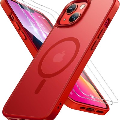 Iphone 14 6.1 2022 Chrom Clear Case w/ Magsafe Red