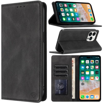 Iphone 14 6.1 2022 Premium Fabric Wallet Pouch 6 Card Slots
