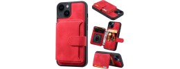 Iphone 14 6.1 2022 Premium PU Leather back Case w/ Holder St