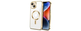 Iphone 14 Plus 6.7 2022 Chrom Clear Case w/ Magsafe Gold