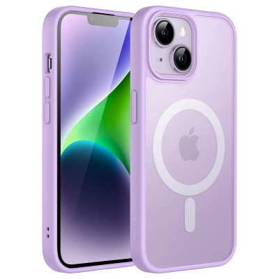 Iphone 14 Plus 6.7 2022 Chrom Clear Case w/ Magsafe Purple