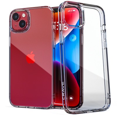 Iphone 14 Plus 6.7 2022 Chrom Clear Case w/ Magsafe Red