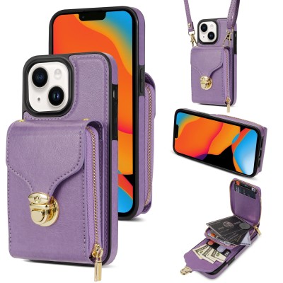Iphone 14 Plus 6.7 2022 Premium Fabric Wallet Pouch 6 Card S