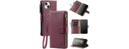 Iphone 14 Plus 6.7 2022 Premium Fabric Wallet Pouch 6 Card S