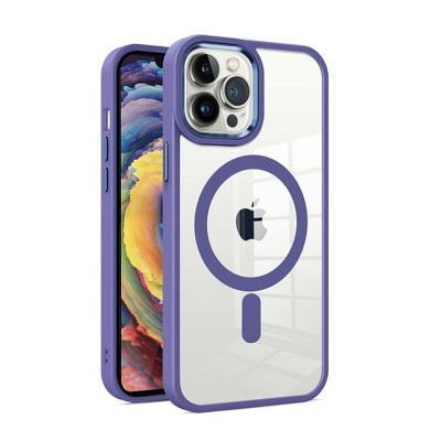 Iphone 14 Pro 6.1 2022 Chrom Clear Case w/ Magsafe Purple