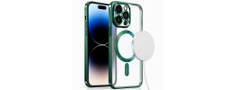 Iphone 14 Pro Max 6.7 2022 Chrom Clear Case w/ Magsafe Green