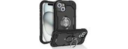 Iphone 15 6.1 Bumper Case w/Magnetic Ring Stand Black(Retail